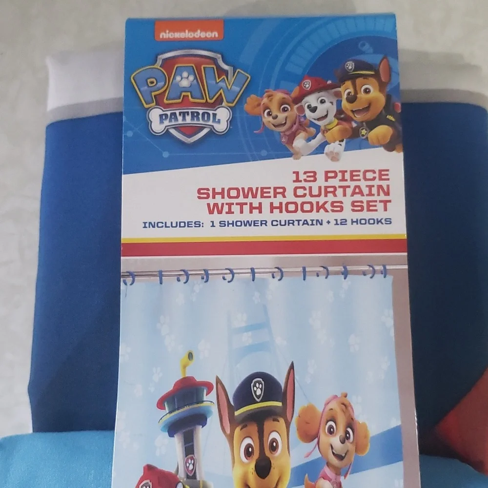 Paw patrol‎ shower curtain Missing the hooks New never used